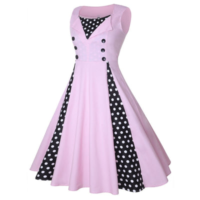 Women's 60s Style Dress Pink