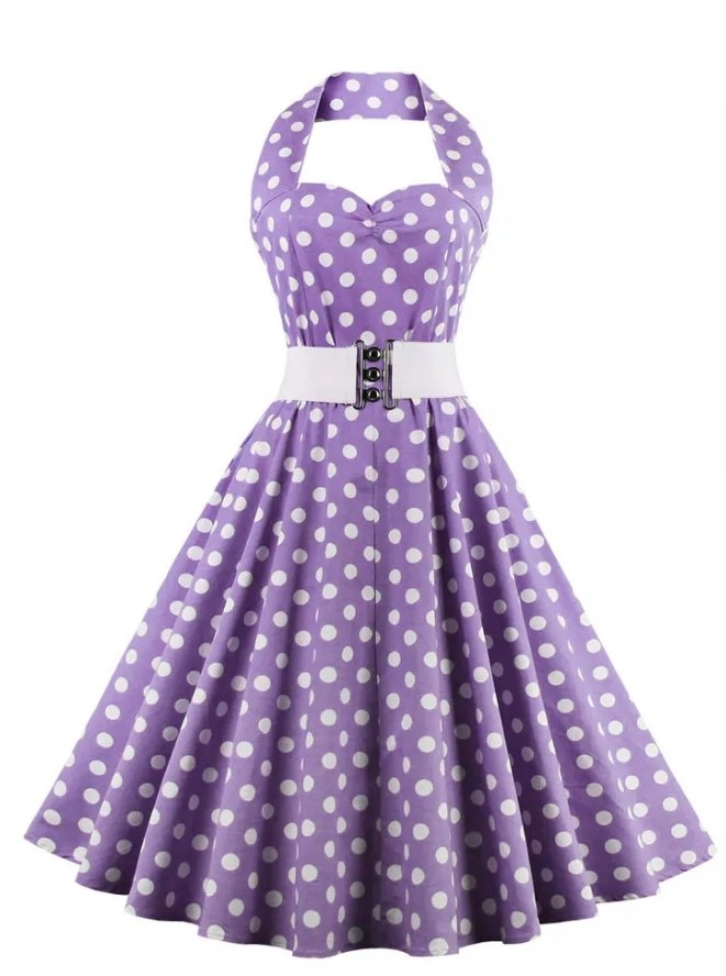 Women's 60s Style Dress Purple