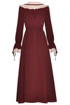 40s Style Dress Burgundy