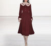 40s Style Dress Burgundy