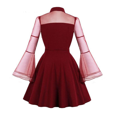 Plus Size 50s Style Dress Red