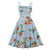 Plus Size Vintage Style Kjole Blå