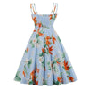 Plus Size Vintage Style Dress Blue