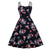 Blomstret Plus Size Vintage Style Kjole