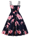 Open Flower Plus Size Vintage Style Dress