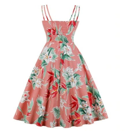 Pink Plus Size Vintage Style Dress