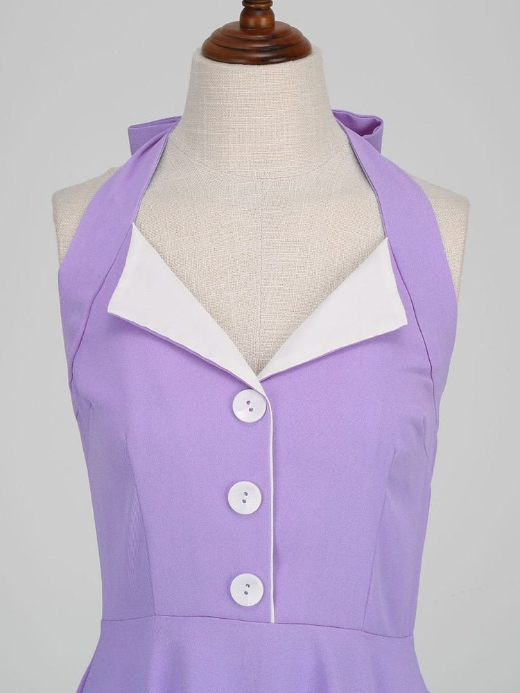 Purple Vintage 60s Pin Up Dress