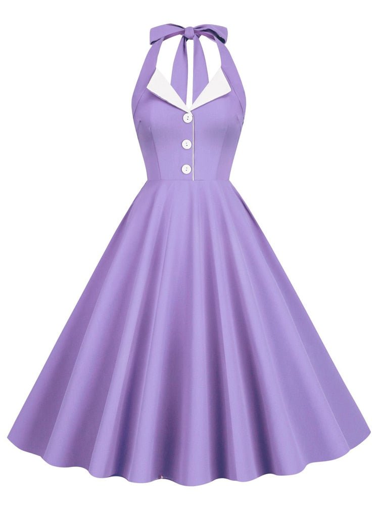 Purple Vintage 60s Pin Up Dress