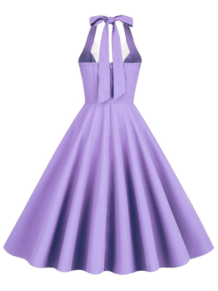 Purple Vintage 60s Pin Up Dress