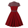 50s Trapeze Dress Burgundy