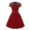 50s Trapeze Dress Burgundy