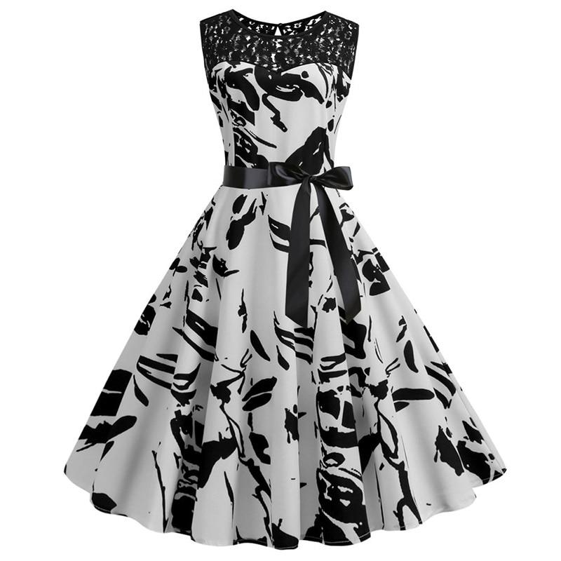 Black and white 60s dress store