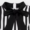 Vintage Bow Belt Trapeze Dress