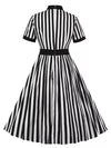 Vintage Bow Belt Trapeze Dress