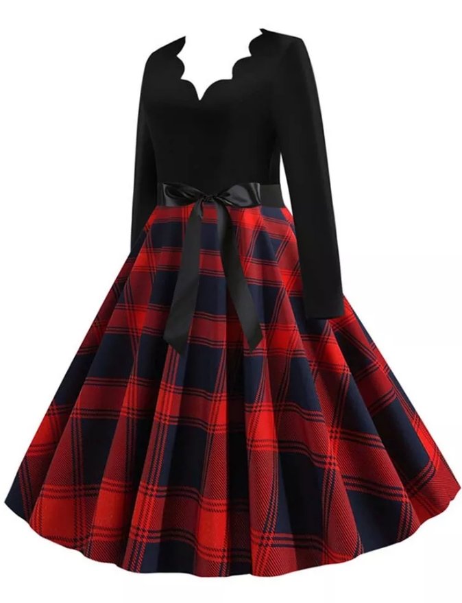 Autumn Vintage Tunic Dress