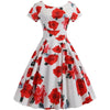 White And Red Vintage Tunic Dress