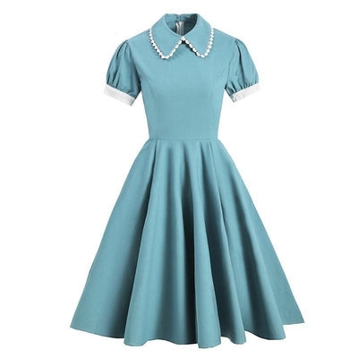 1950s Turquoise Dress