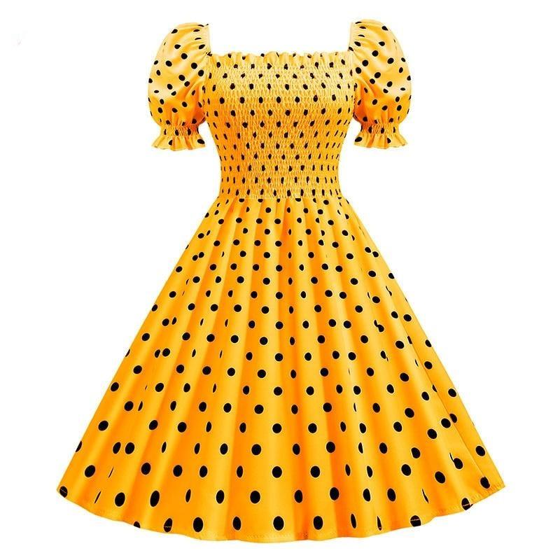 50s Style Dress Yellow