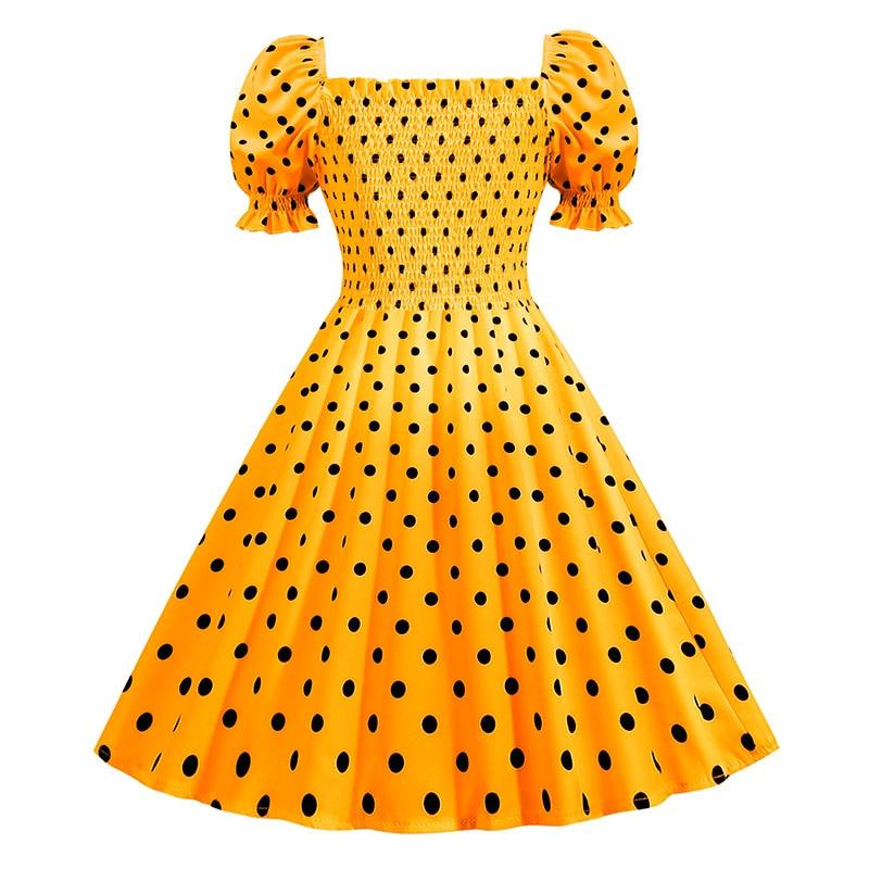 50s Style Dress Yellow