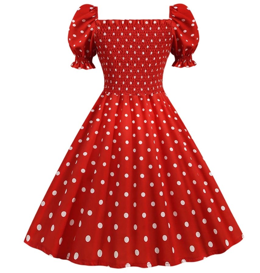 50s Style Dress Red