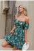 Vintage Floral Green Dress