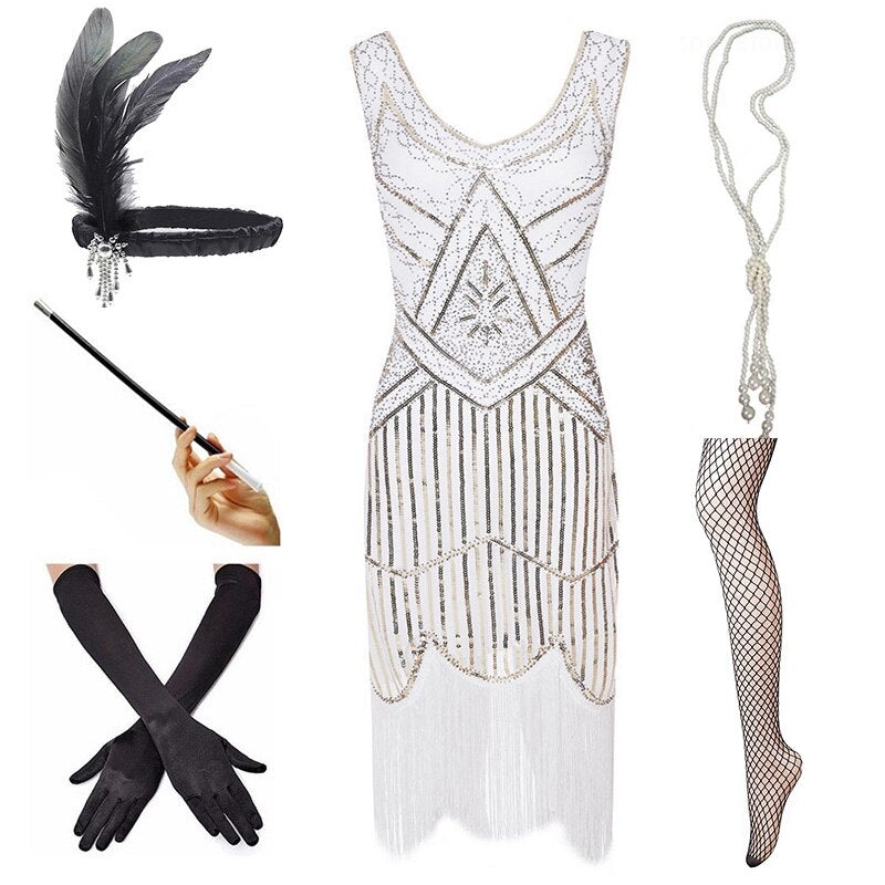 Vintage 1920 Dress White