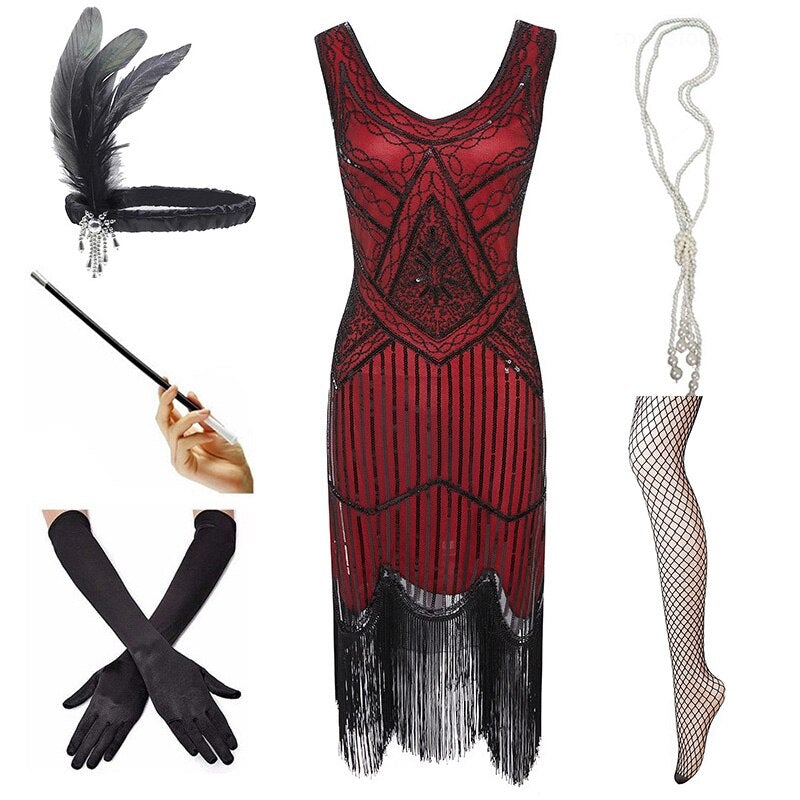 Vintage 1920 Glamor Dress