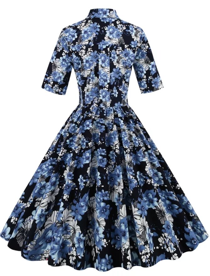 Vintage 1950 Dress Blue