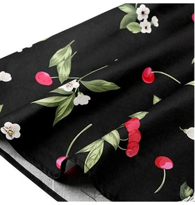 Vintage 1950s Dress Black Cherries