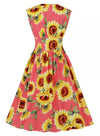 Vintage 1950 Pink Flowers Dress