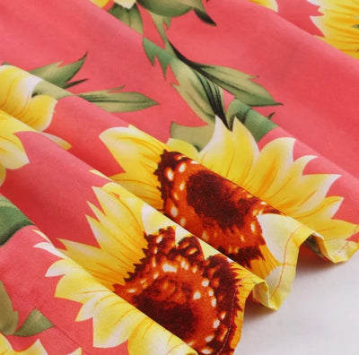 Vintage 1950 Pink Flowers Dress