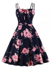 Vintage 1950s Red Roses Dress