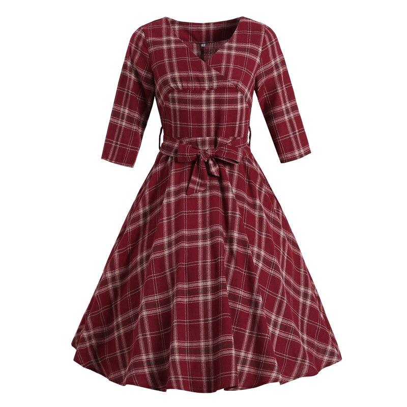 Vintage 3/4 Dress Burgundy 1960