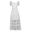 Vintage 40s White Polka Dot Dress