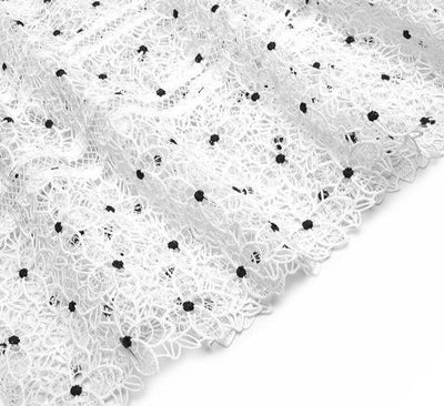 Vintage 40s White Polka Dot Dress