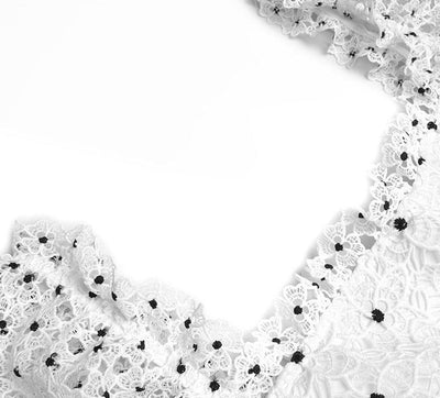 Vintage 40s White Polka Dot Dress