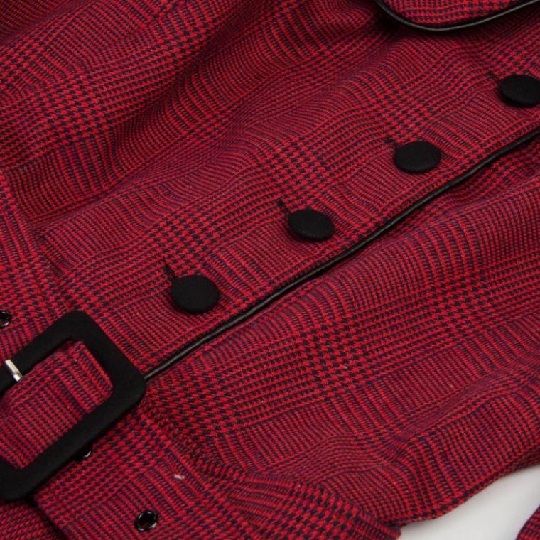 Vintage 50s Burgundy Dress