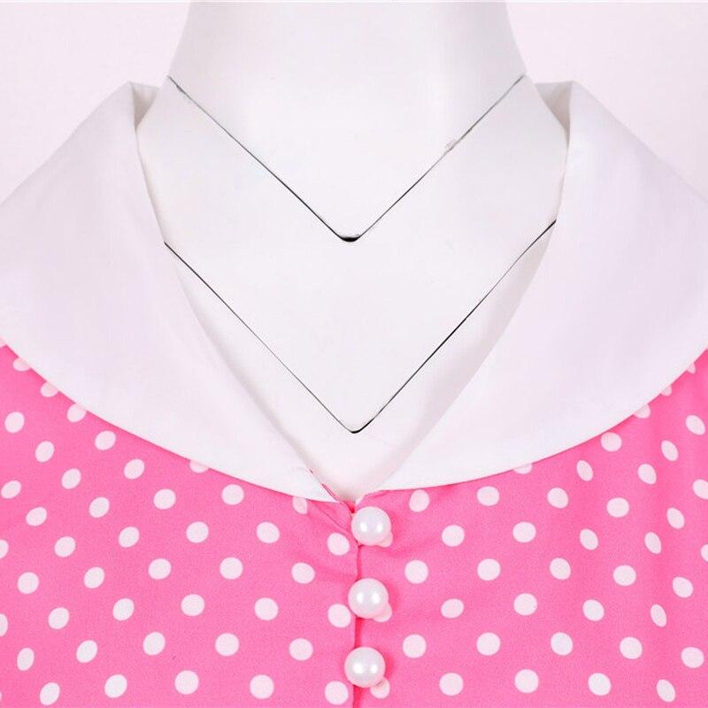 Vintage 50s Pink Polka Dot Dress
