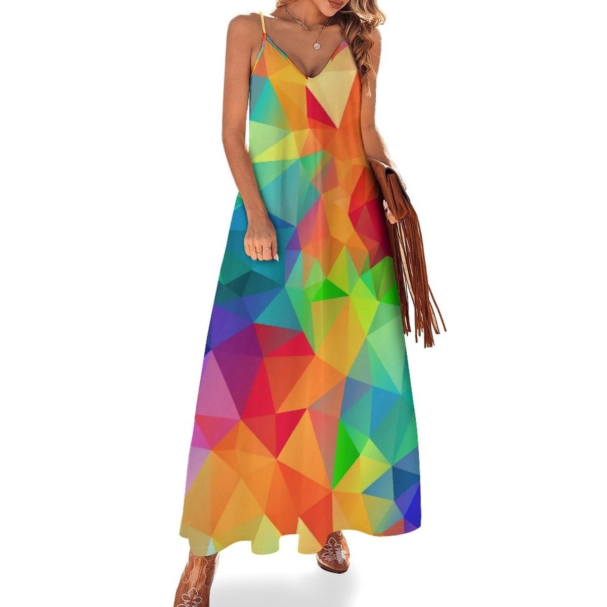Vintage 70s Colorful Dress