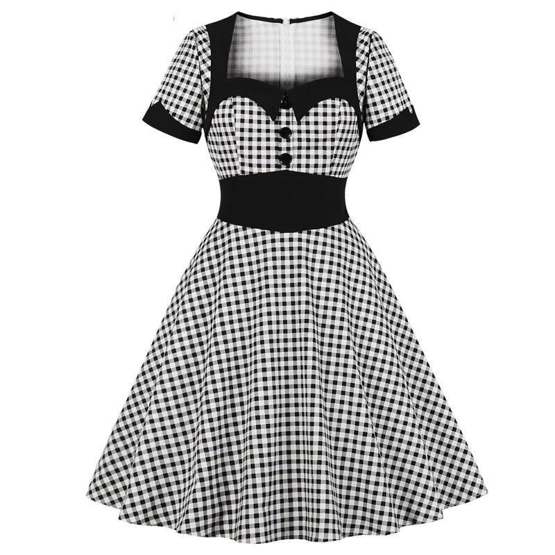 Vintage Plaid Dress
