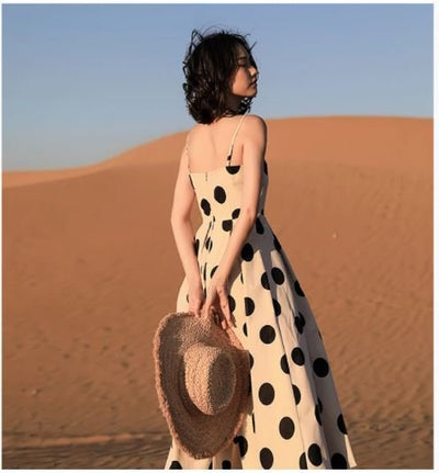 White Polka Dot Vintage Dress