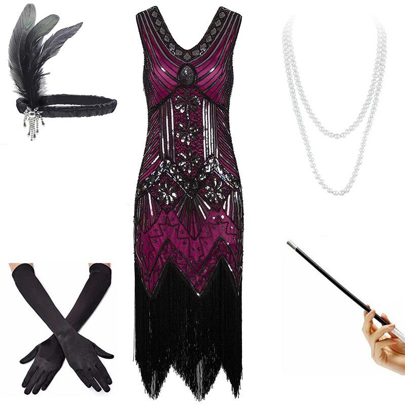 Vintage 1920s Dress Purple