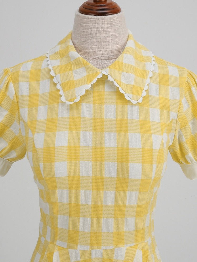 Yellow 1940s Vintage Dress
