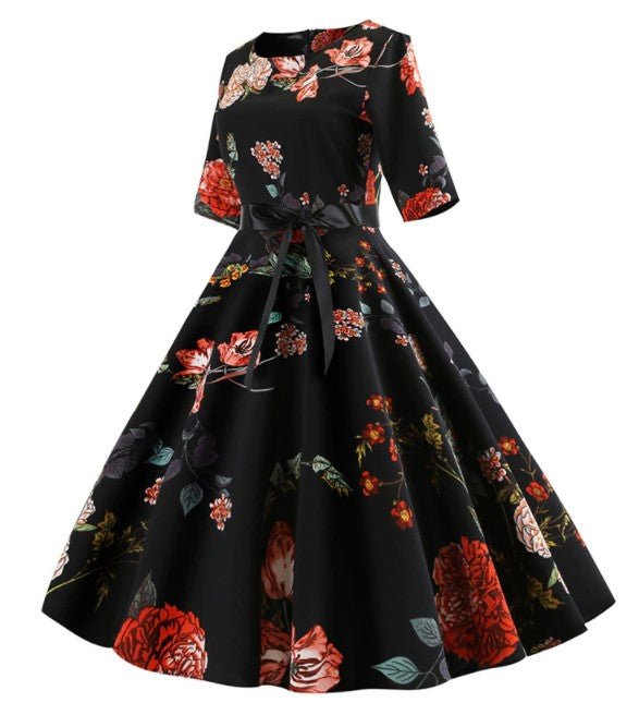 Vintage 50s Floral Dress