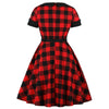 Red Plus Size 1950s Vintage Dress