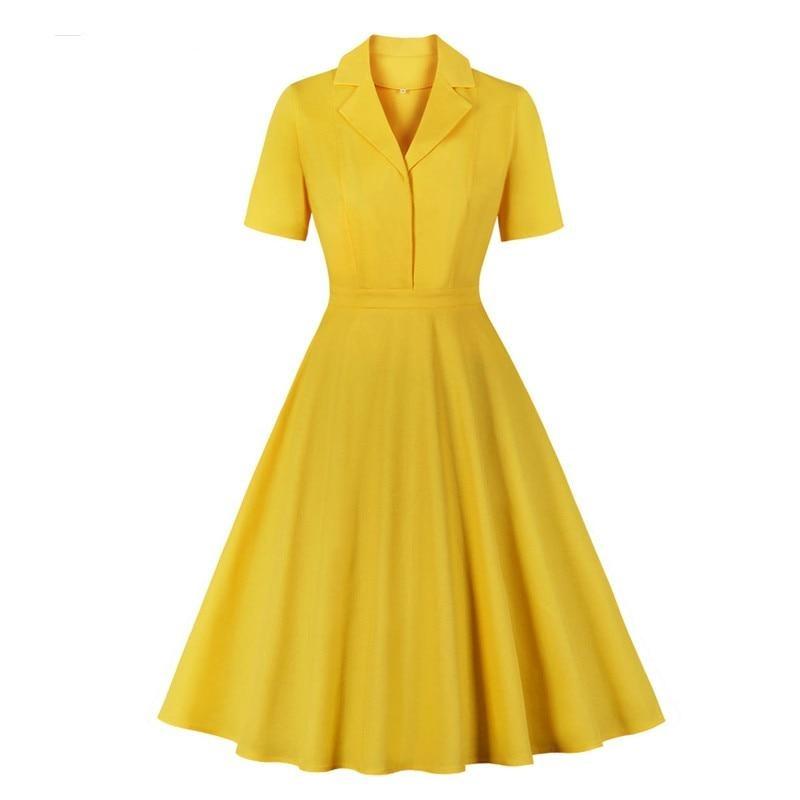 Yellow 50s Vintage Dress