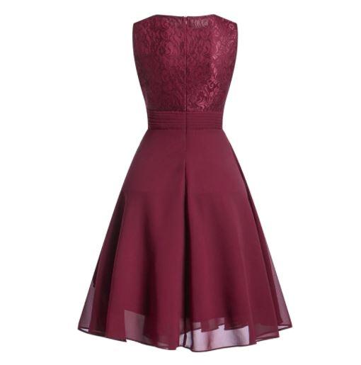 Vintage 1950s Evening Dress Burgundy
