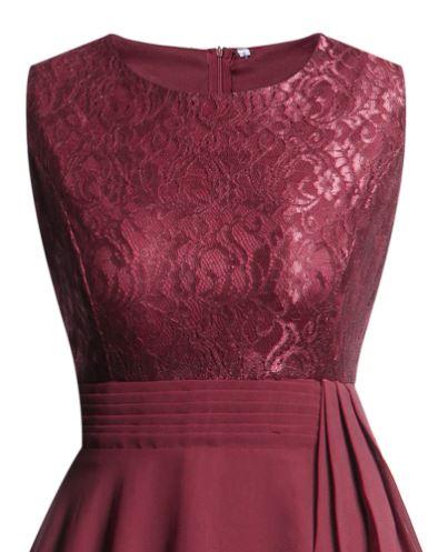 Vintage 1950s Evening Dress Burgundy