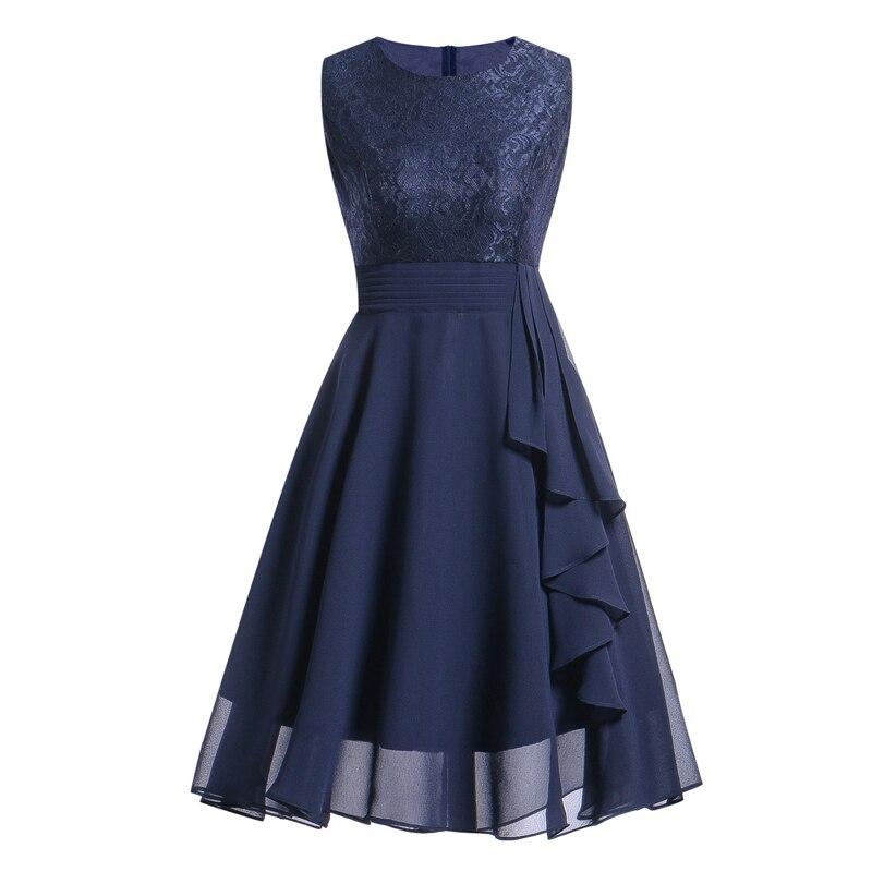 Vintage 1950&#39;er aftenkjole Navy