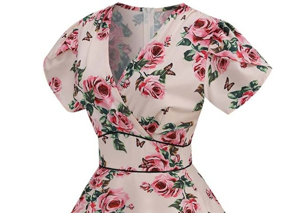 Vintage 60s Dress Beige Flowers Vintage Dresses Dresses Vintage